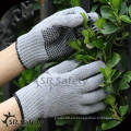 SRSAFETY guantes más baratos de la mano punteada / guantes de trabajo / guantes de algodón
